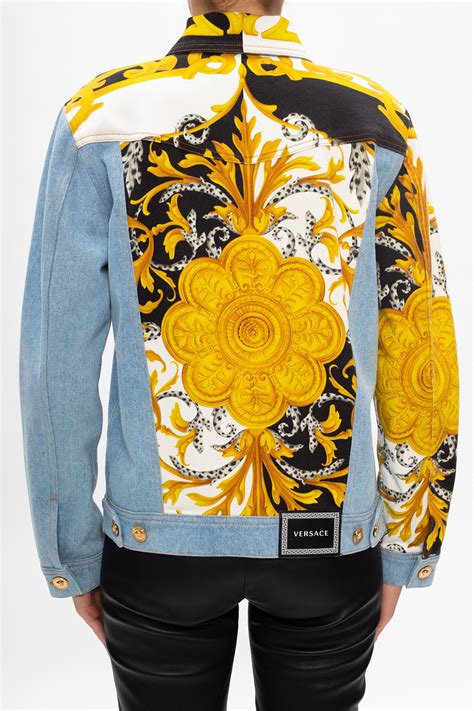 versace winter jacket|versace denim jacket women's.